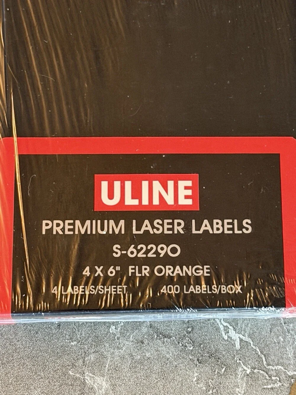 “NEW” ULINE Premium Laser Labels (4”x 6”) “SEALED” (400/Box) S-6229O